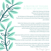 A Prayer During Quarantine